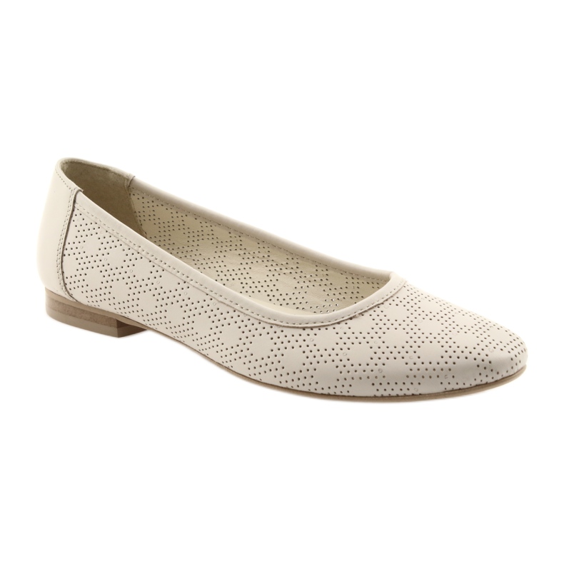 Ballerines femme beige cuir Angello 1780 1