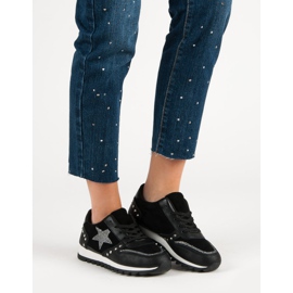 Chaussures de sport avec cristaux noir 1