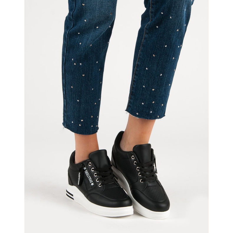 Baskets noires à la mode le noir 1