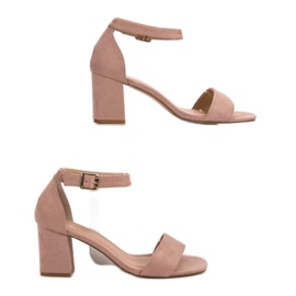 Sandales en daim sur un bar VINCEZA rose 6