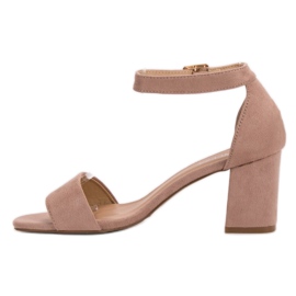 Sandales en daim sur un bar VINCEZA rose 4