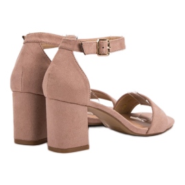 Sandales en daim sur un bar VINCEZA rose 5