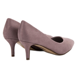 Ideal Shoes Escarpins confortables sur une épingle violet 4
