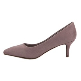 Ideal Shoes Escarpins confortables sur une épingle violet 3