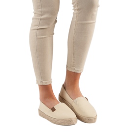 Espadrilles à enfiler beiges 1