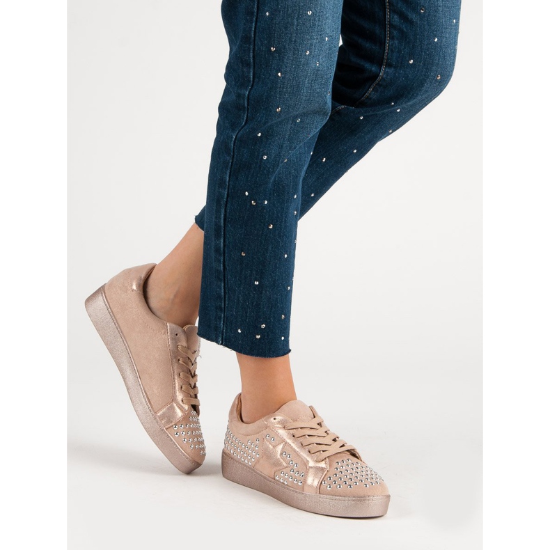 Bestelle Chaussures de sport avec strass rose 2