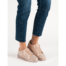 Bestelle Chaussures de sport avec strass rose 1