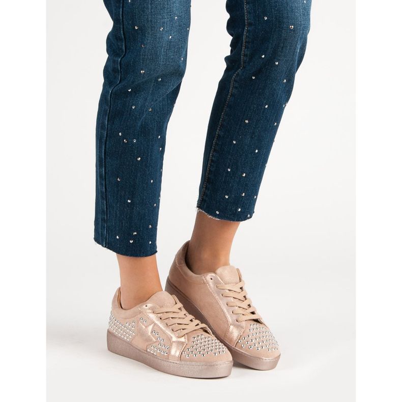 Bestelle Chaussures de sport avec strass rose 1