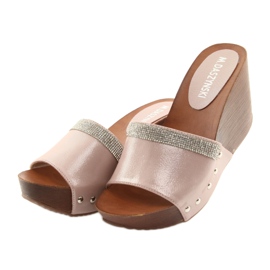 M.Daszyński Chaussons compensés Daszyński AM43 avec zircone cubique rose 3