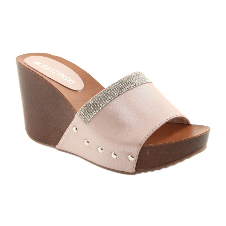 M.Daszyński Chaussons compensés Daszyński AM43 avec zircone cubique rose 1