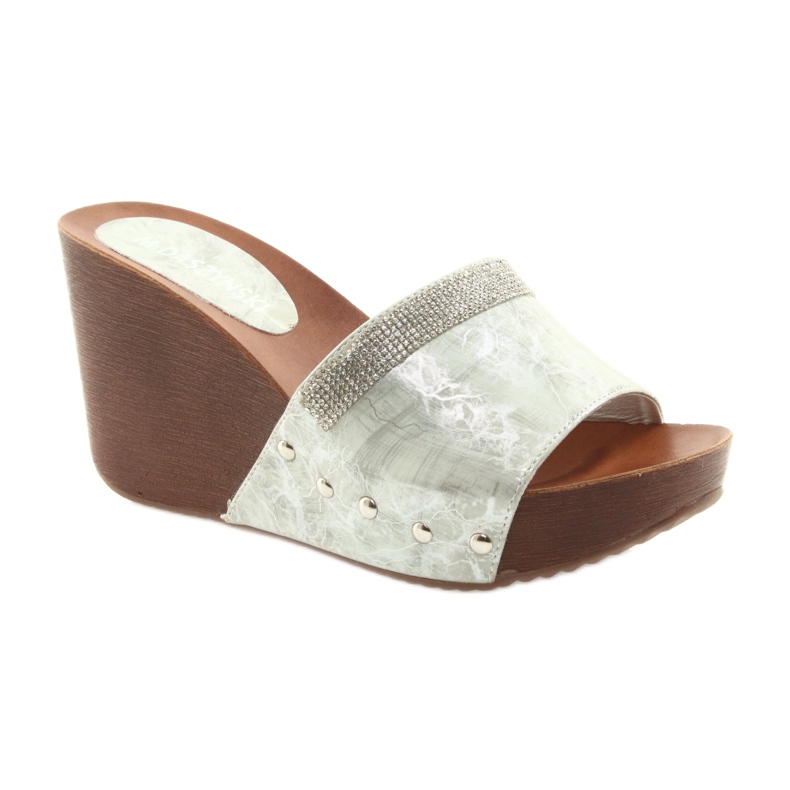 M.Daszyński Chaussons compensés Daszyński AM43 avec zircone cubique gris 1