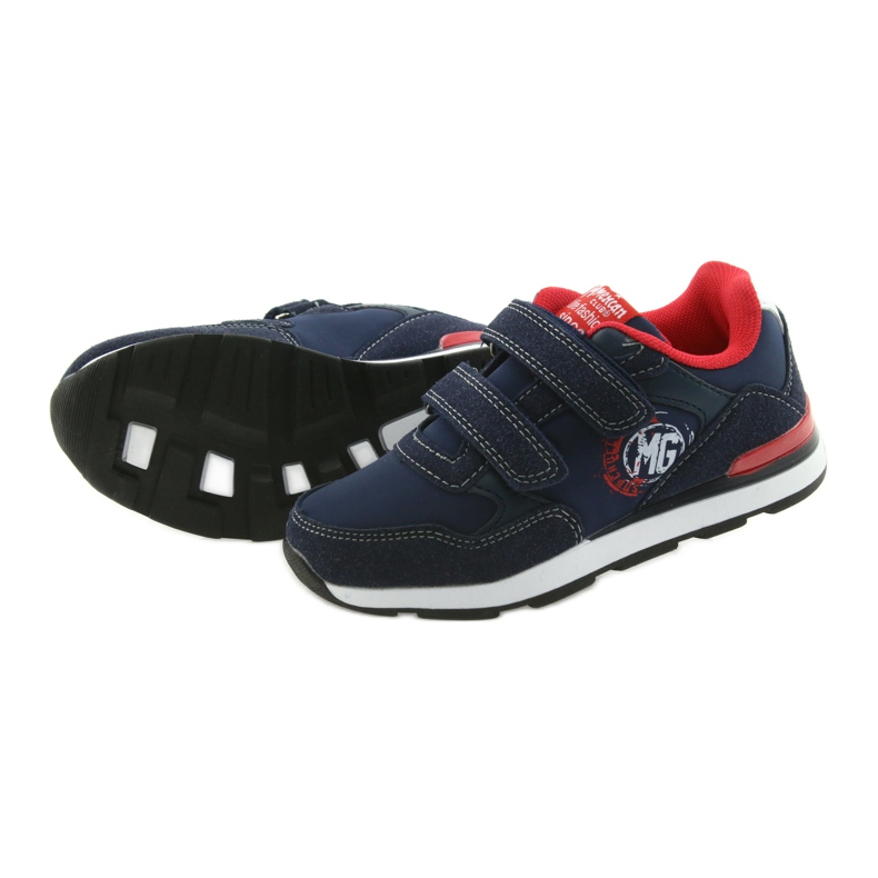 American Club Chaussures de sport à semelle intérieure en cuir américain BS08 rouge bleu marine 5