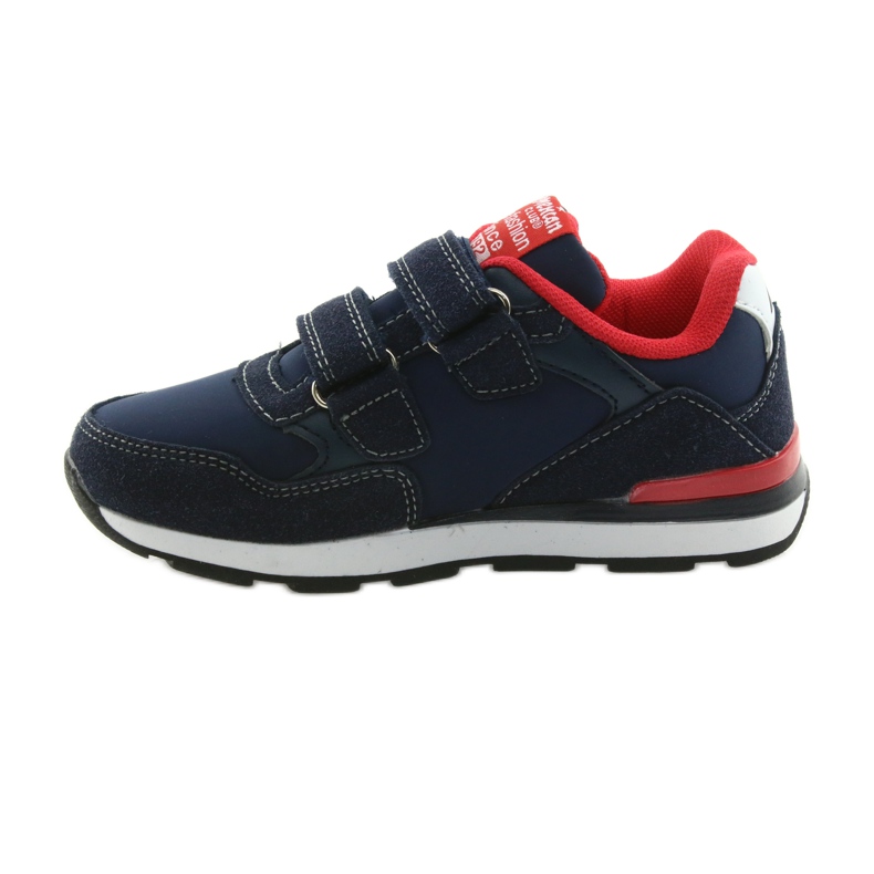 American Club Chaussures de sport à semelle intérieure en cuir américain BS08 rouge bleu marine 2
