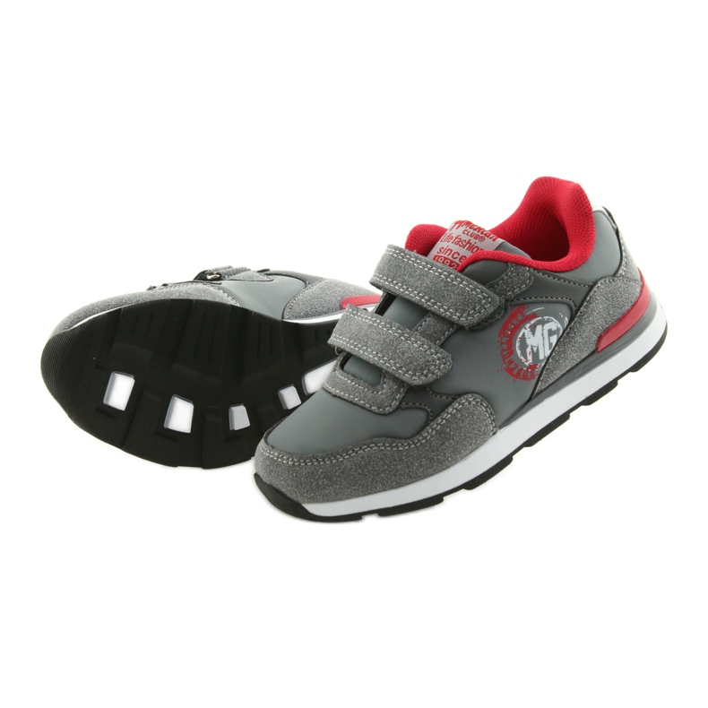 American Club Chaussures de sport à semelle intérieure en cuir américain BS08 gris rouge 5