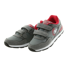 American Club Chaussures de sport à semelle intérieure en cuir américain BS08 gris rouge 3