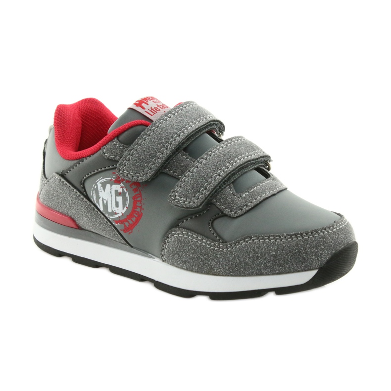 American Club Chaussures de sport à semelle intérieure en cuir américain BS08 gris rouge 1