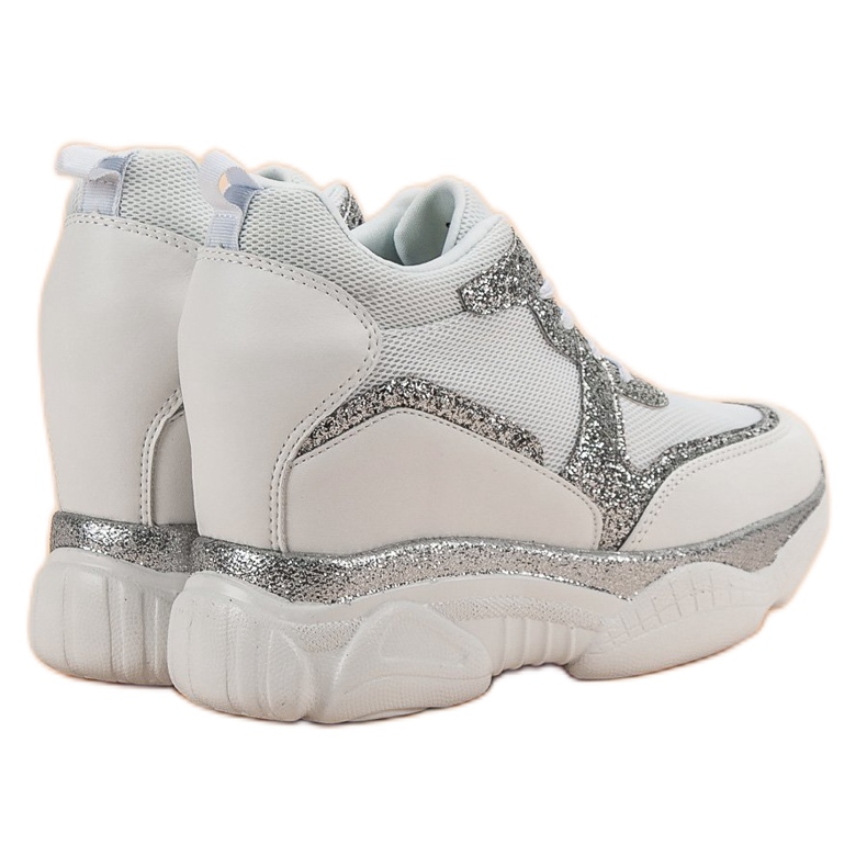 Baskets VICES avec brocart blanche 2