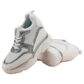 Baskets VICES avec brocart blanche 3