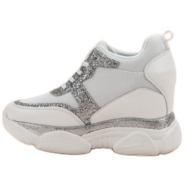 Baskets VICES avec brocart blanche 5