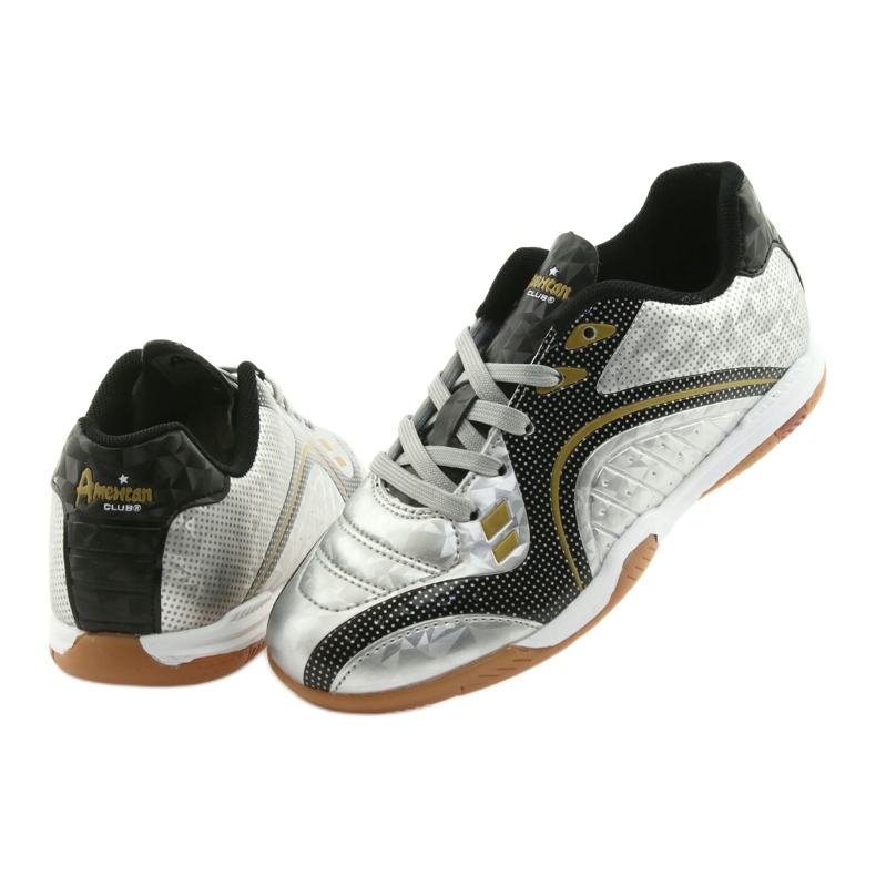 American Club OG13 Silver chaussures de sport d'intérieur noir gris jaune 4