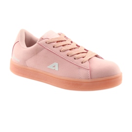 Chaussures de sport American Club BS07, insert en cuir rose 1