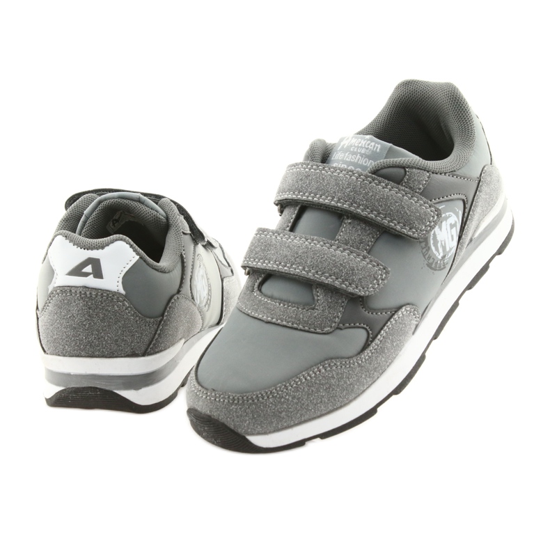 Insert en cuir American Club Velcro BS01 blanc gris 4