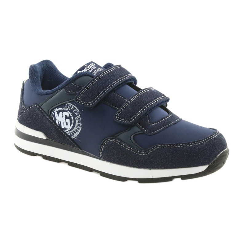 Semelle intérieure en cuir American Club BS01 blanche bleu marin 1 Semelle intérieure en cuir American Club BS01 blanche bleu marin 1