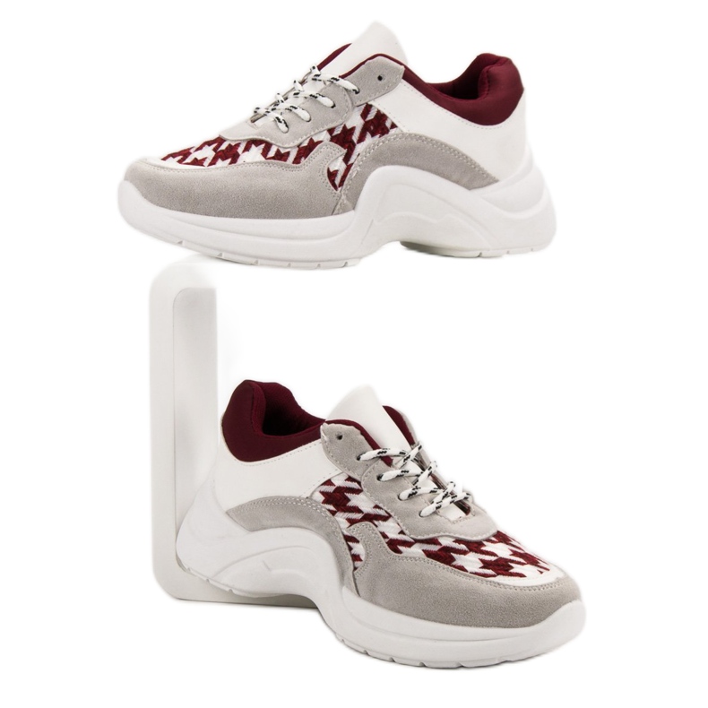 Kylie Chaussures de sport avec motif gris rouge 2