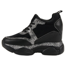 Baskets VICES avec brocart le noir 3