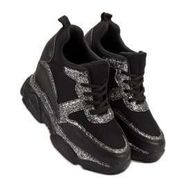 Baskets VICES avec brocart le noir 6