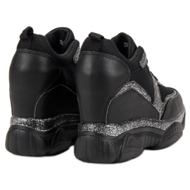 Baskets VICES avec brocart le noir 4