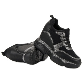Baskets VICES avec brocart le noir 5