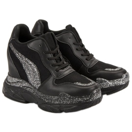 Baskets noires à paillettes VICES le noir 2