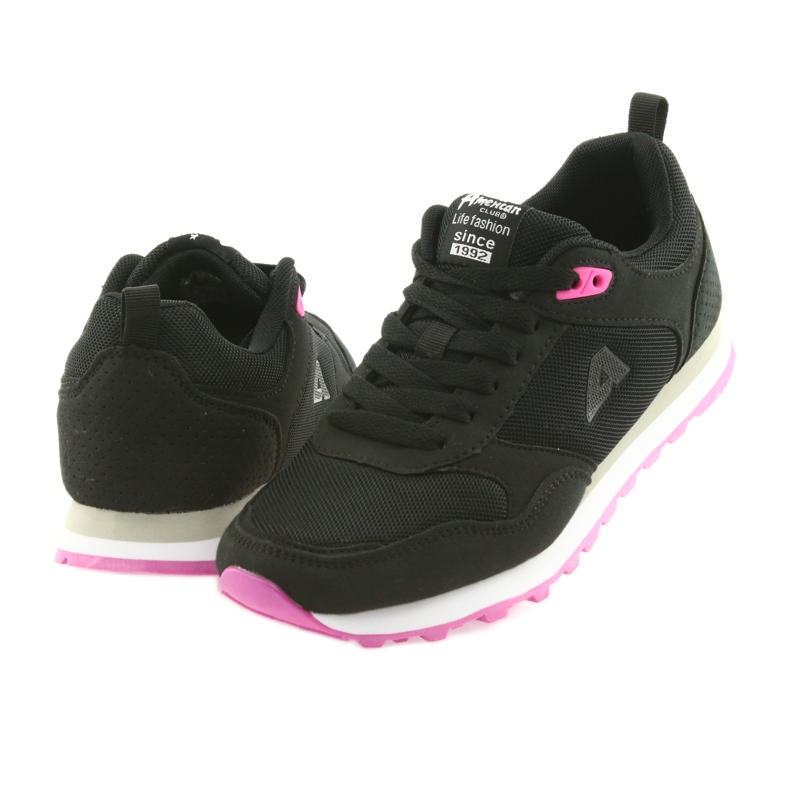American Club WT26 Chaussures de sport noires rose 4