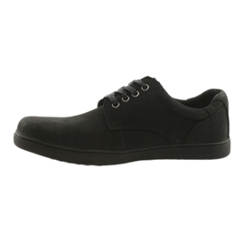 American Club Chaussures en cuir des hommes en noir le noir 2
