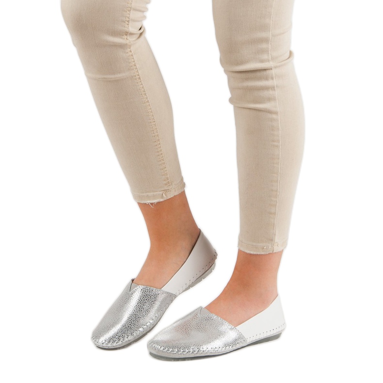 Slippers en cuir VINCEZA gris 2 Slippers en cuir VINCEZA gris 2