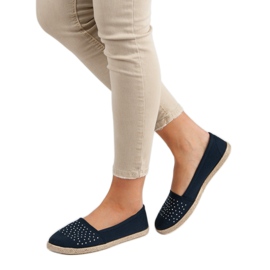 Espadrilles Bleu Marine Avec Cristaux 2 Espadrilles Bleu Marine Avec Cristaux 2