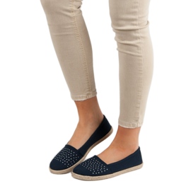 Espadrilles Bleu Marine Avec Cristaux 1