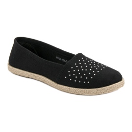 Espadrilles Noires Avec Cristaux 1