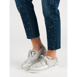 Vices Chaussures attachées avec un ruban gris 1