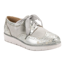 Vices Chaussures attachées avec un ruban gris 3