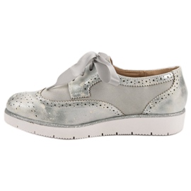 Vices Chaussures attachées avec un ruban gris 4