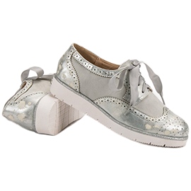 Vices Chaussures attachées avec un ruban gris 5