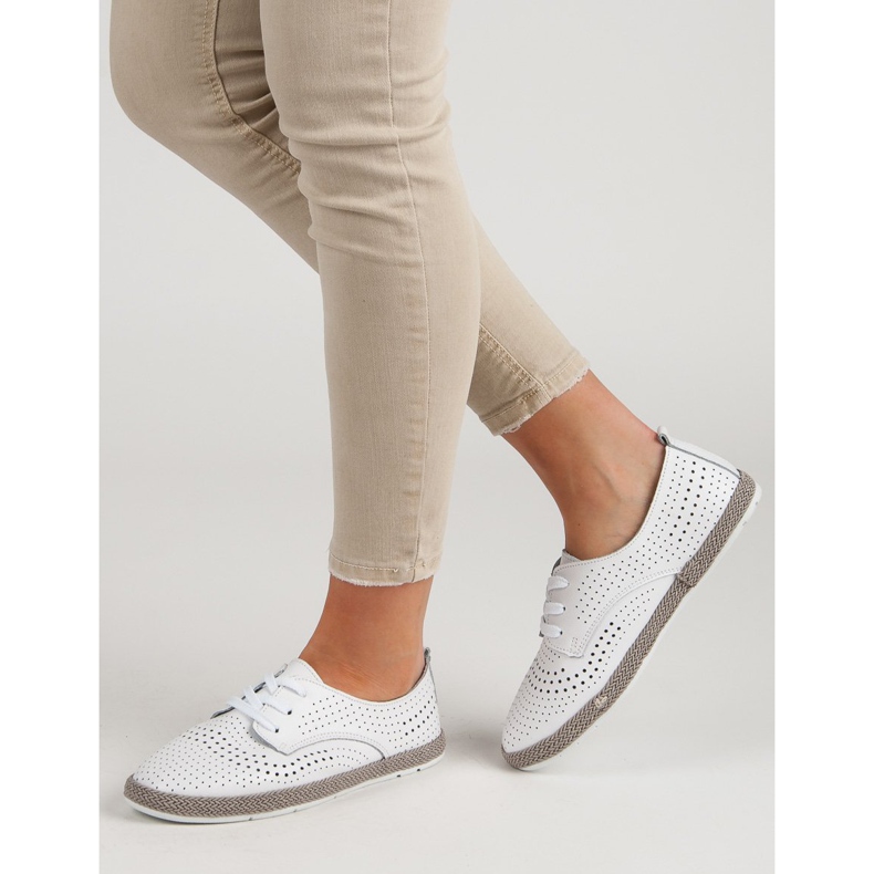 Filippo Espadrilles en cuir blanche 2