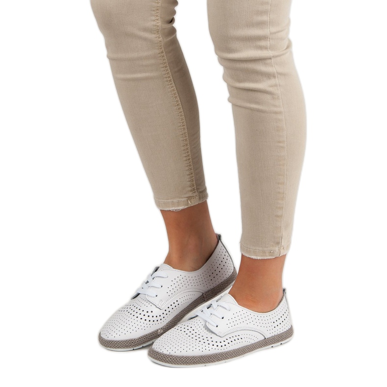 Filippo Espadrilles en cuir blanche 1