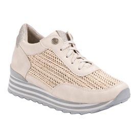 Aclys Baskets à motif beige 1