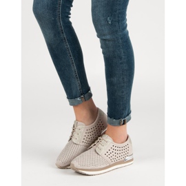 Aclys Richelieu beige ajouré brun jaune 5