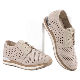 Aclys Richelieu beige ajouré brun jaune 1