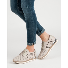 Aclys Richelieu beige ajouré brun jaune 6