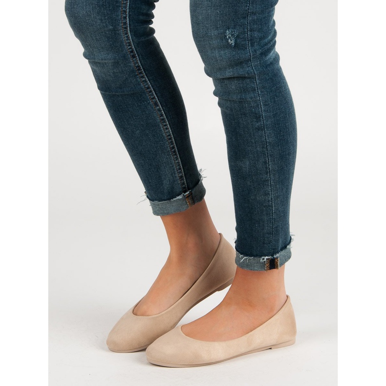 Ballerines VICES en daim beige 2